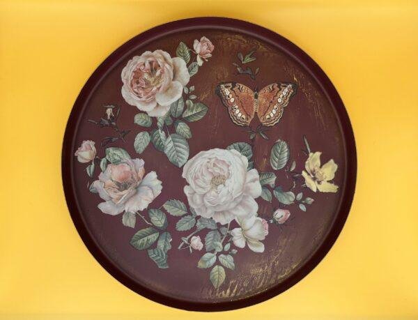 Plateau papillons & fleurs