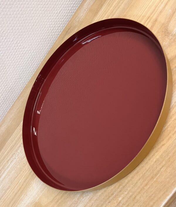 Plateau rond mauve