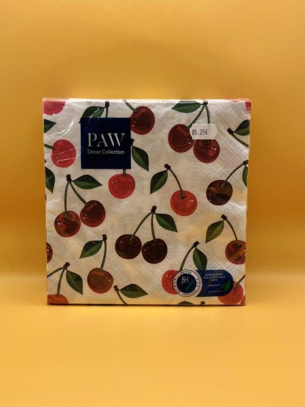 Paquet de serviettes cerises