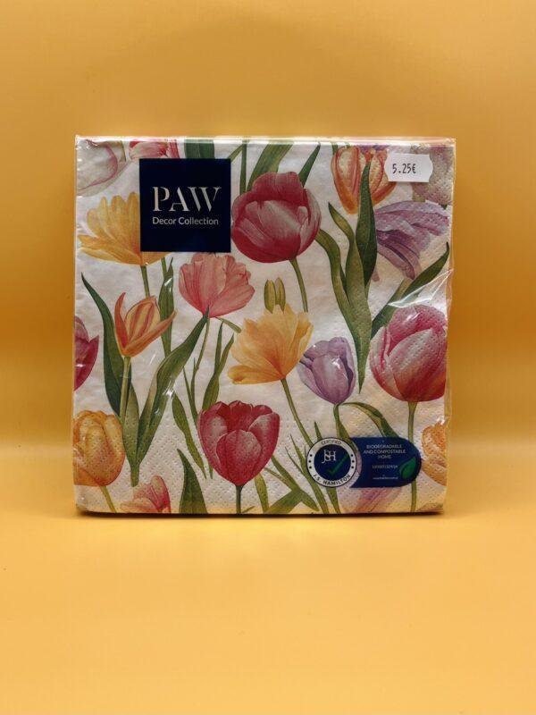Paquet de serviettes tulipes