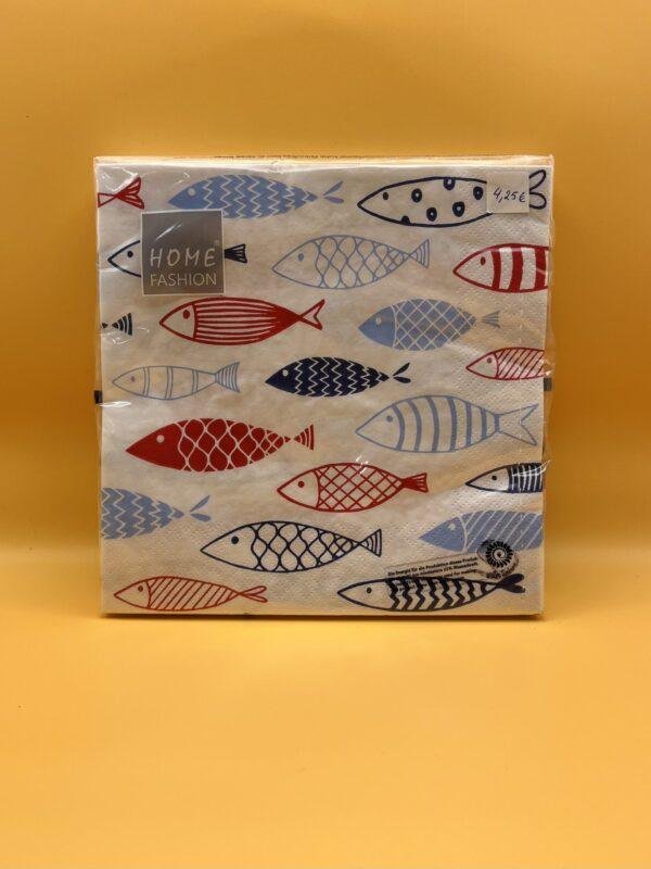 Paquet de serviettes poissons