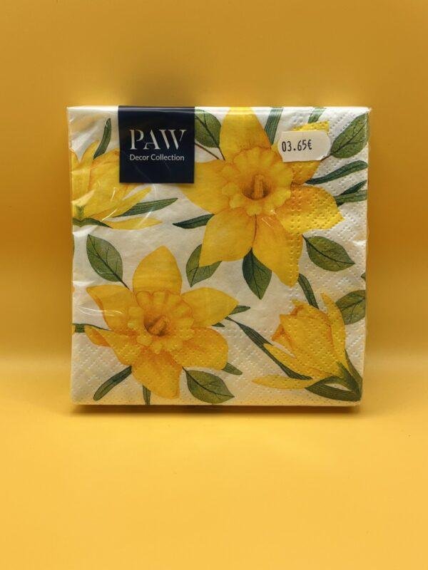 Paquet de serviettes jonquilles