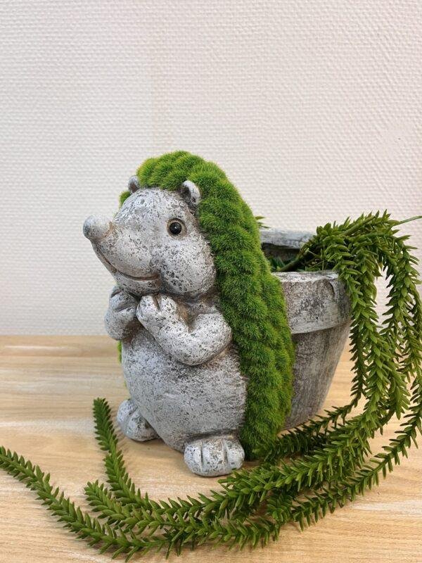 Pot de fleur hérisson mignon