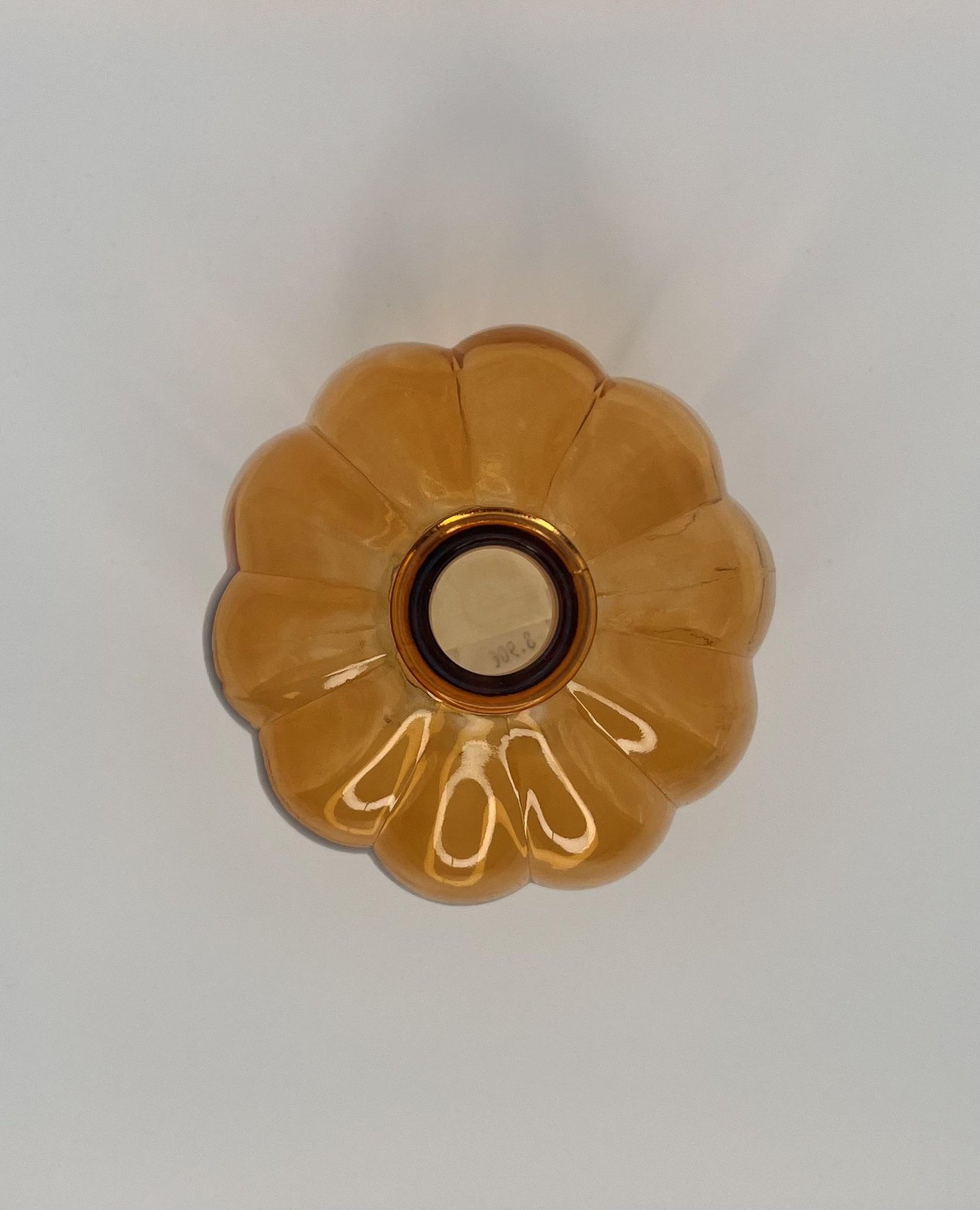 Vase citrouille translucide orange