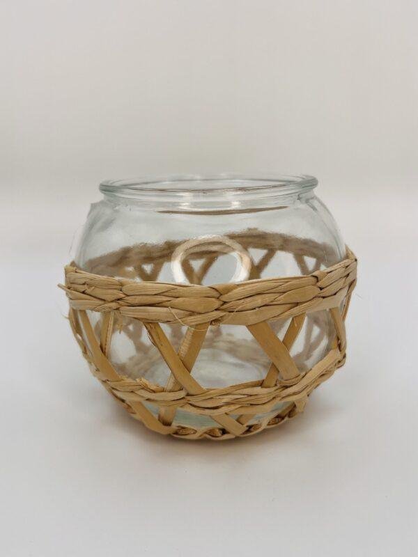 Vase rond en osier