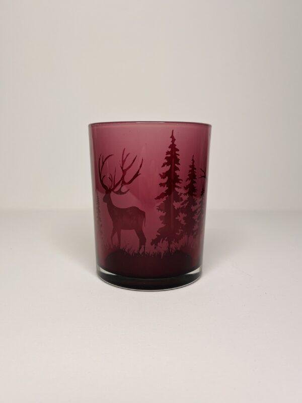 Photophore cerf rose