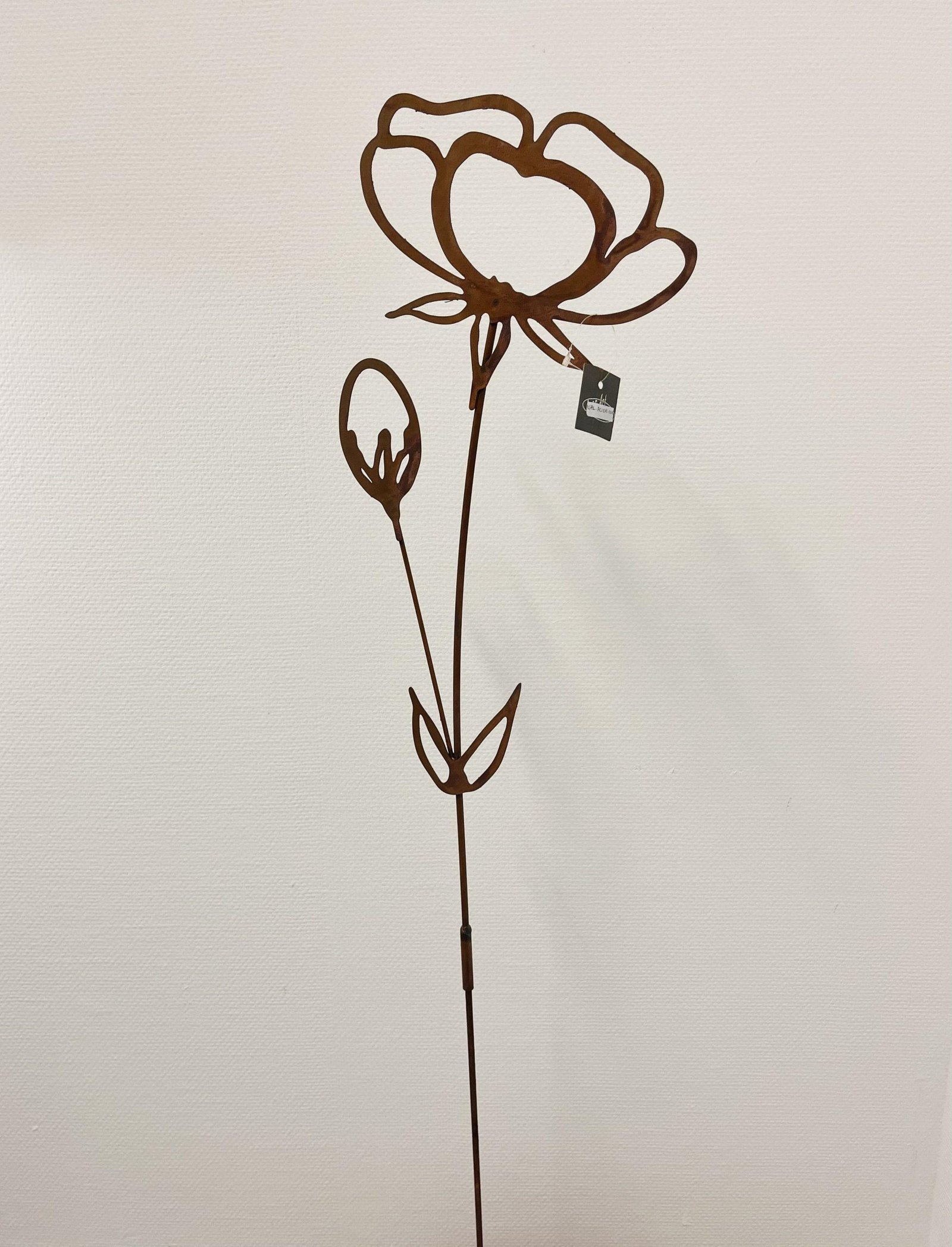 Fleurs pavot en acier Corten
