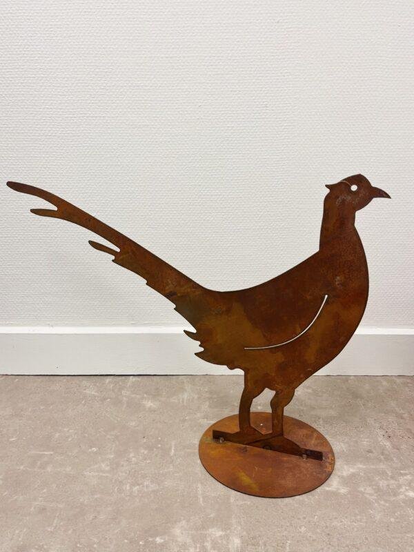 Faisan en acier Corten