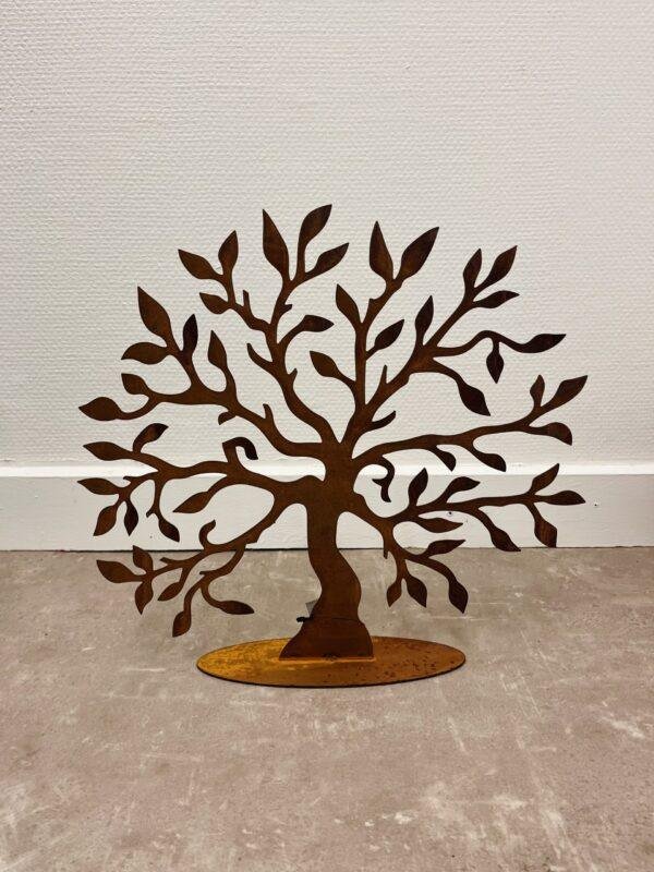 Arbre de vie sur pieds en acier Corten