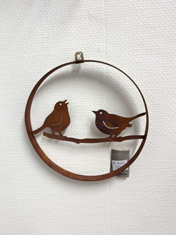 Cercle oiseaux en acier Corten
