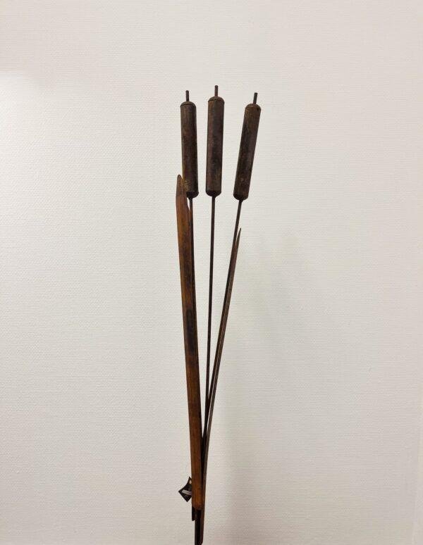 Roseau à trois têtes - acier Corten