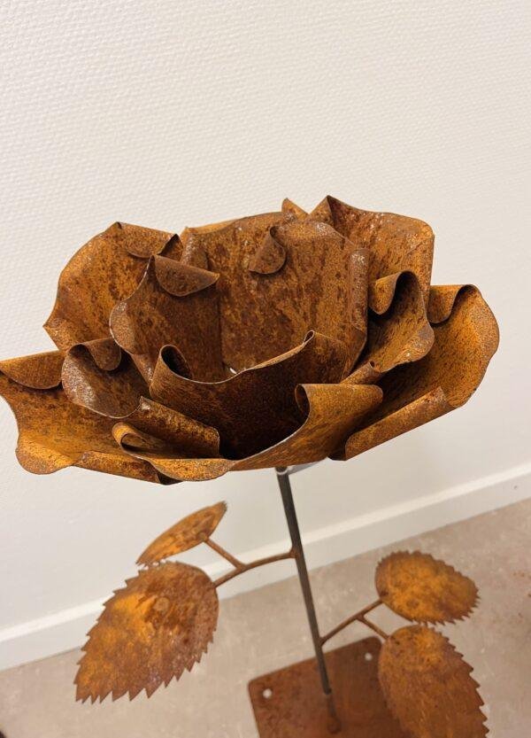 Rose à poser en acier Corten