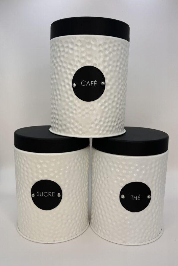 Set de pots de conservation - Sucre Café Thé