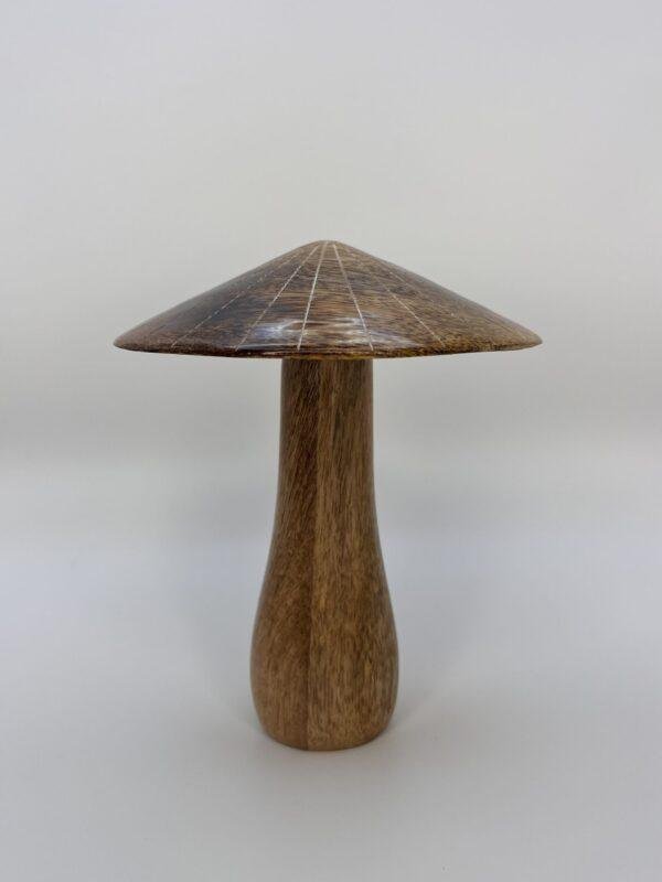 Champignon en bois brun