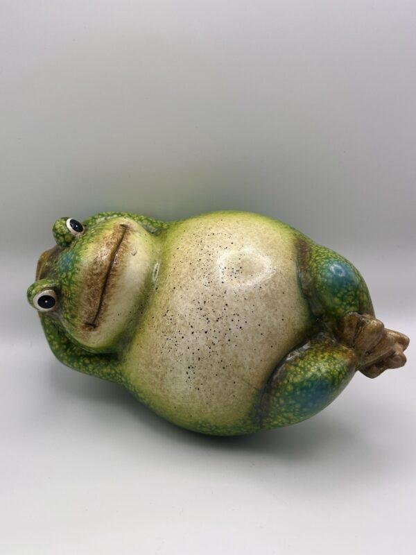 Grenouille flottante qui bronze