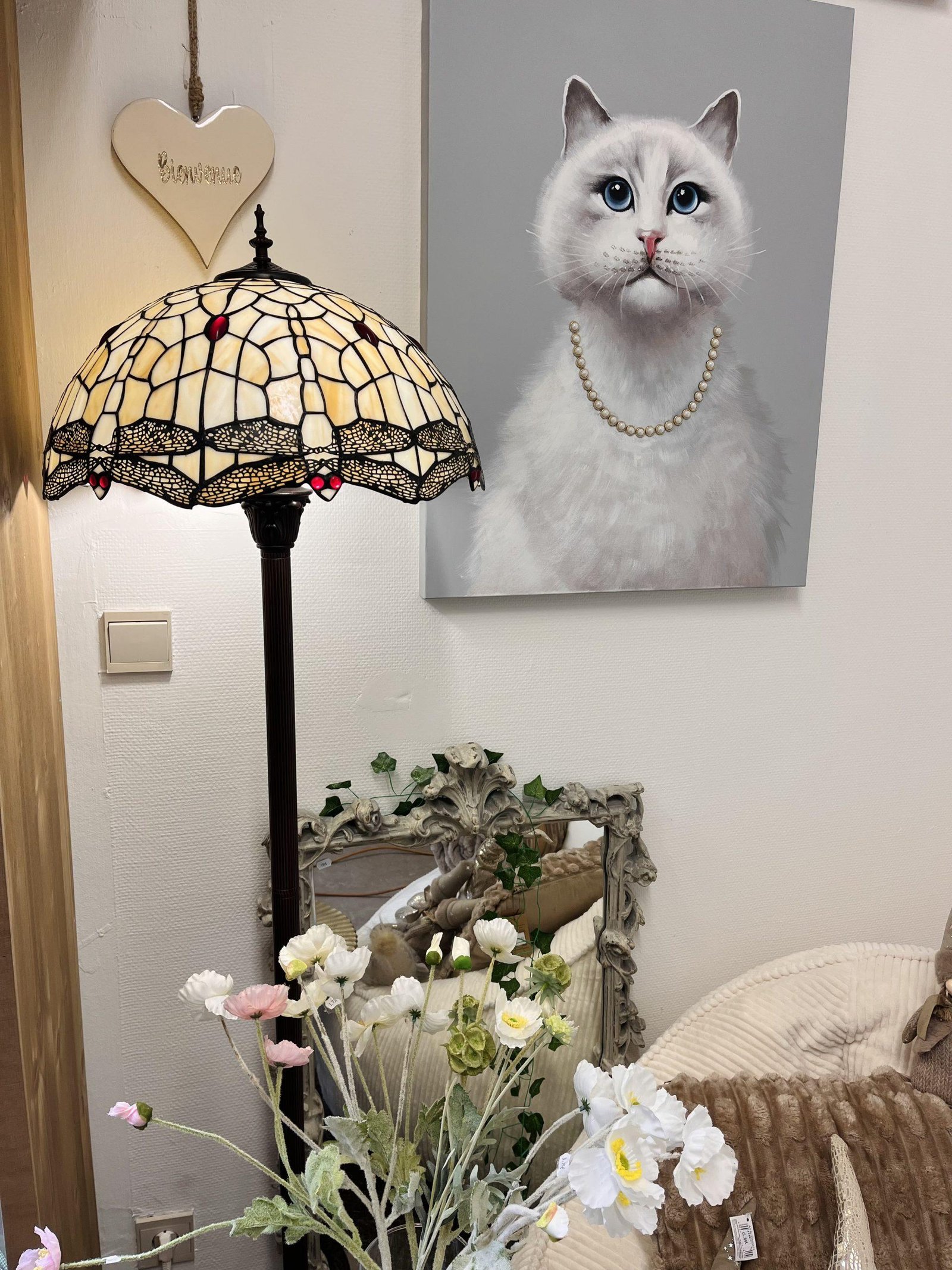 Lampadaire Tiffany - Libélulle