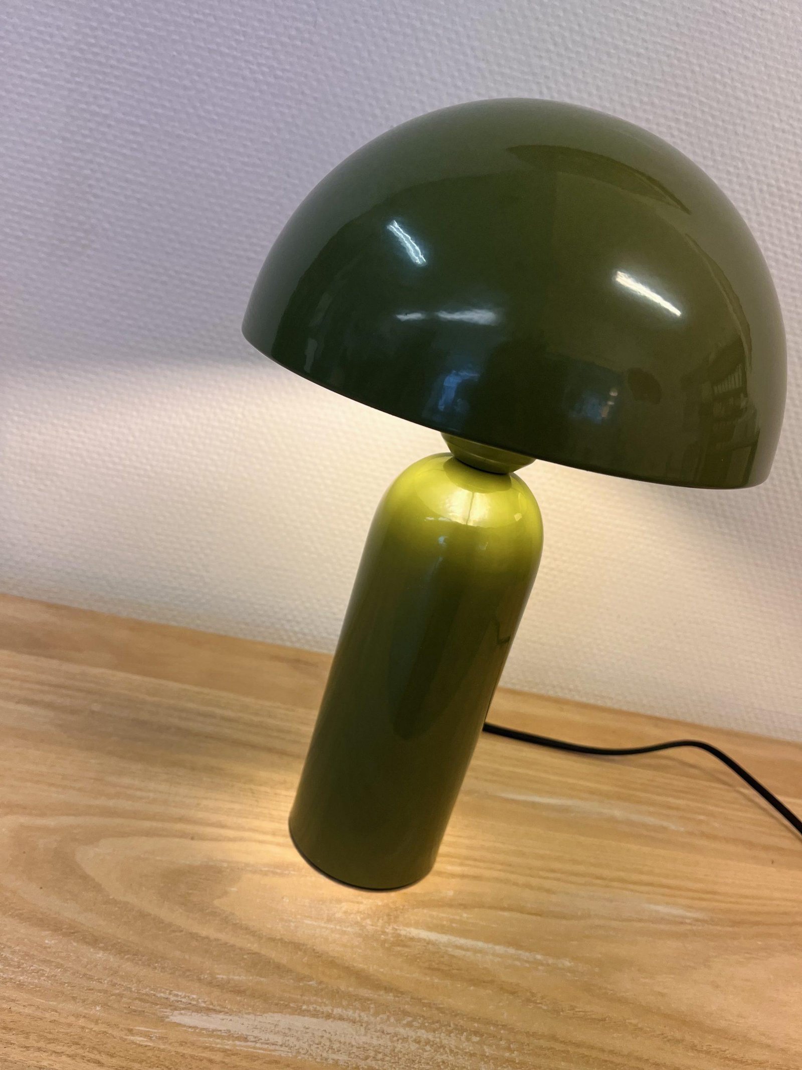 Lampe champignon - Vintage vert olive