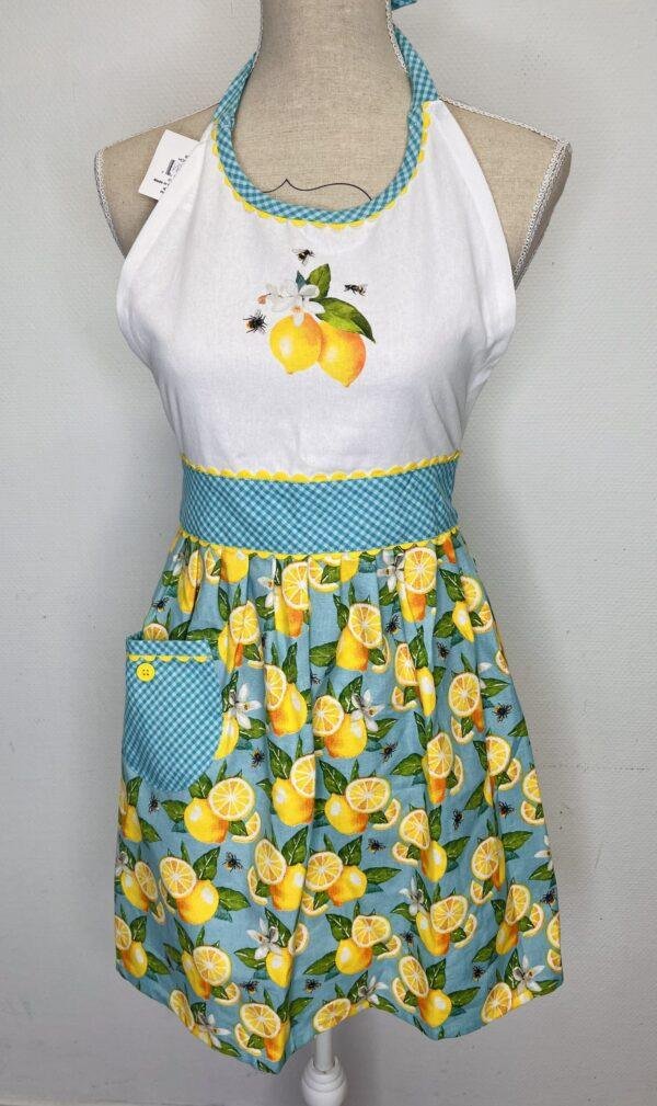 Tablier coton – Citrons & Abeilles
