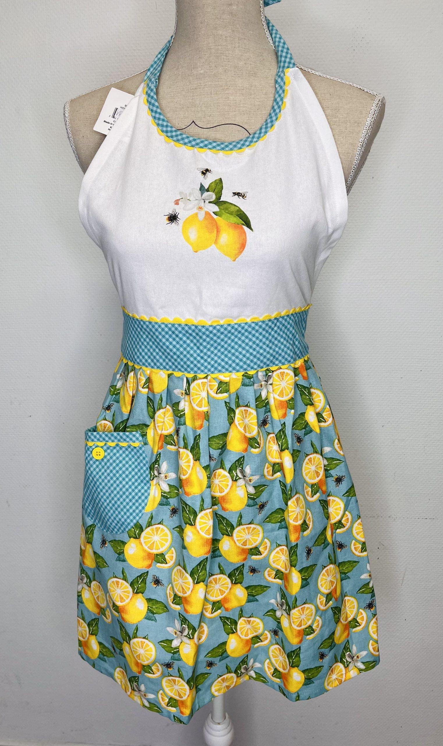 Tablier coton – Citrons & Abeilles