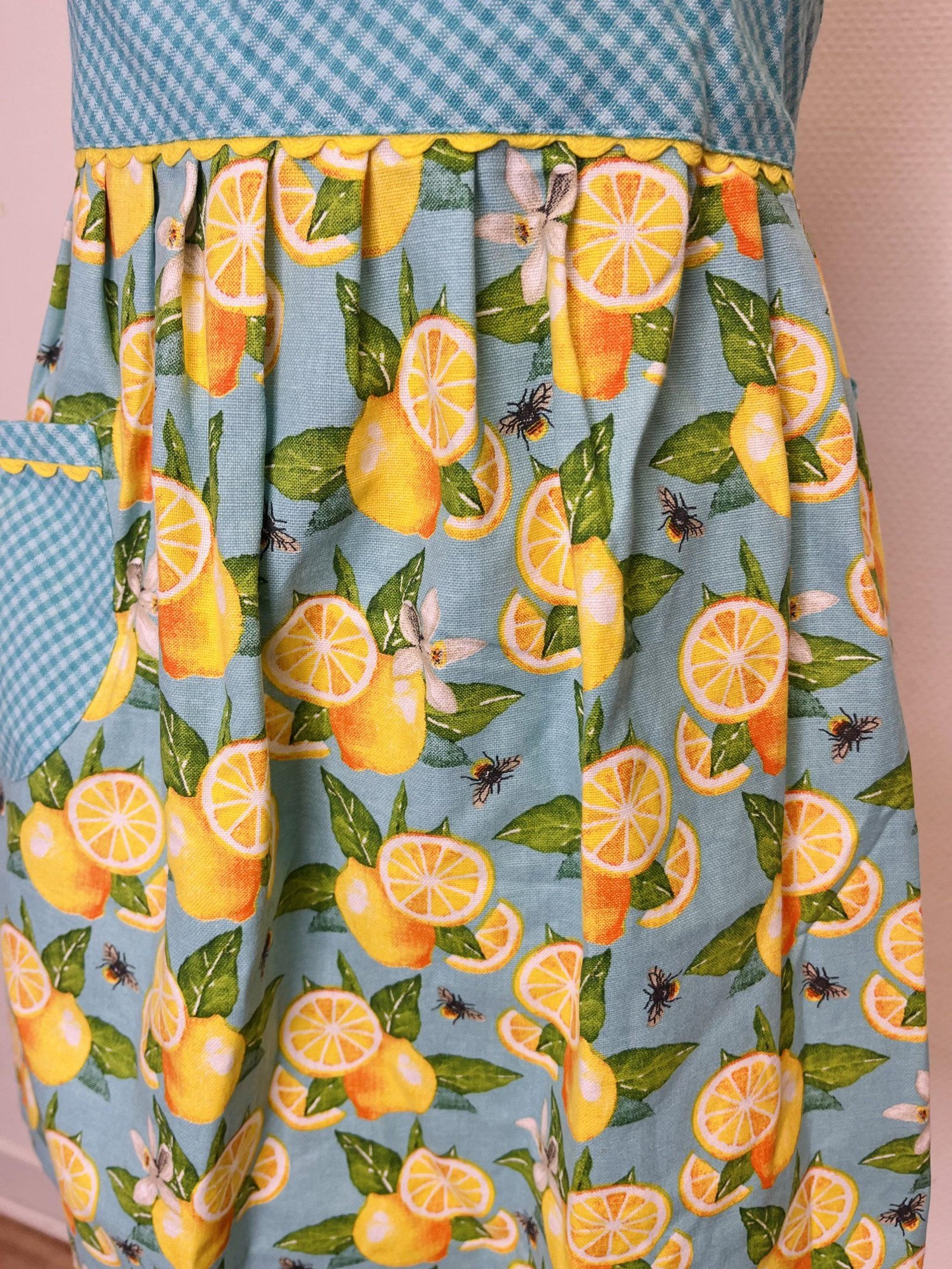 Tablier coton – Citrons & Abeilles