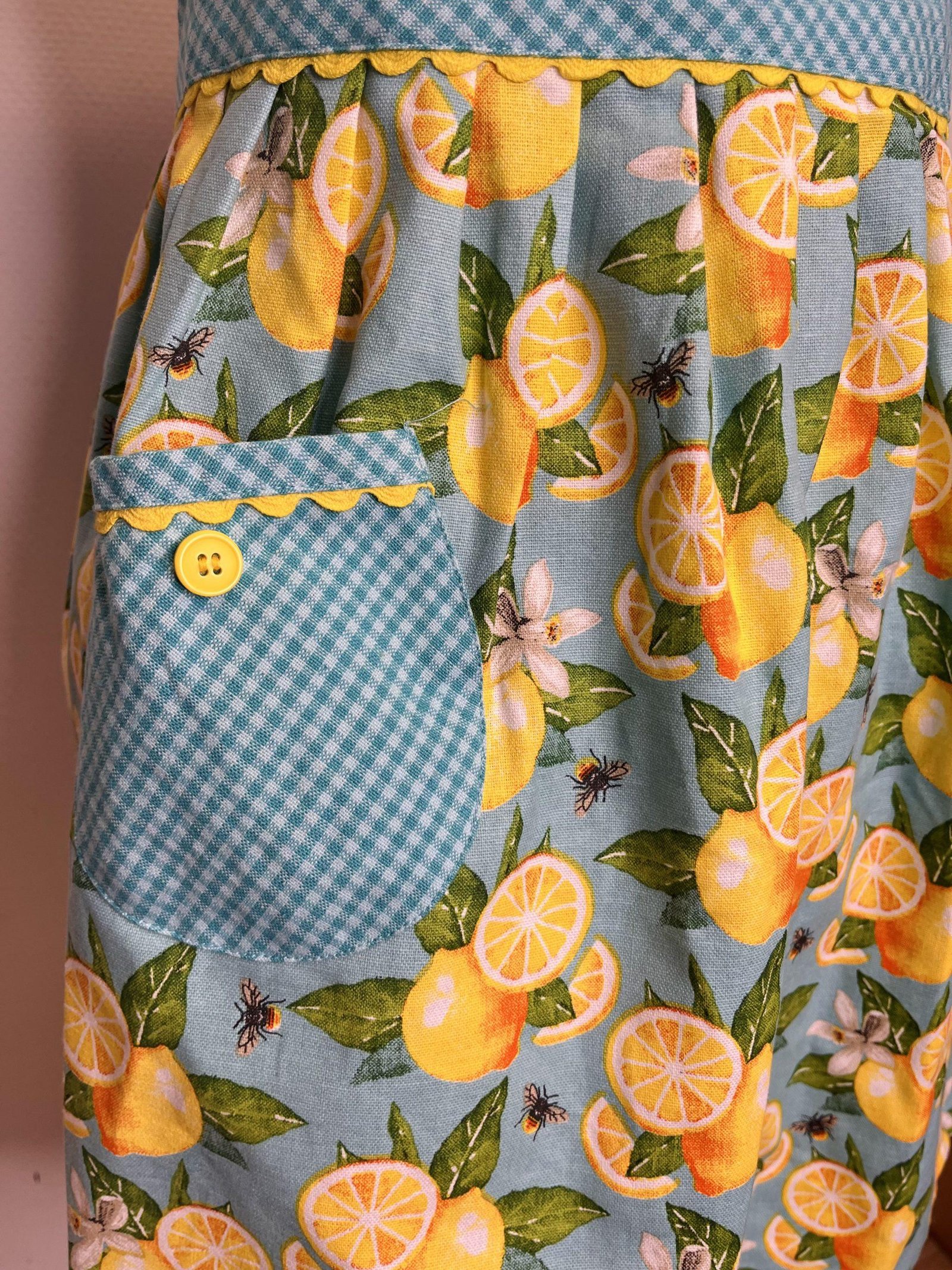 Tablier coton – Citrons & Abeilles