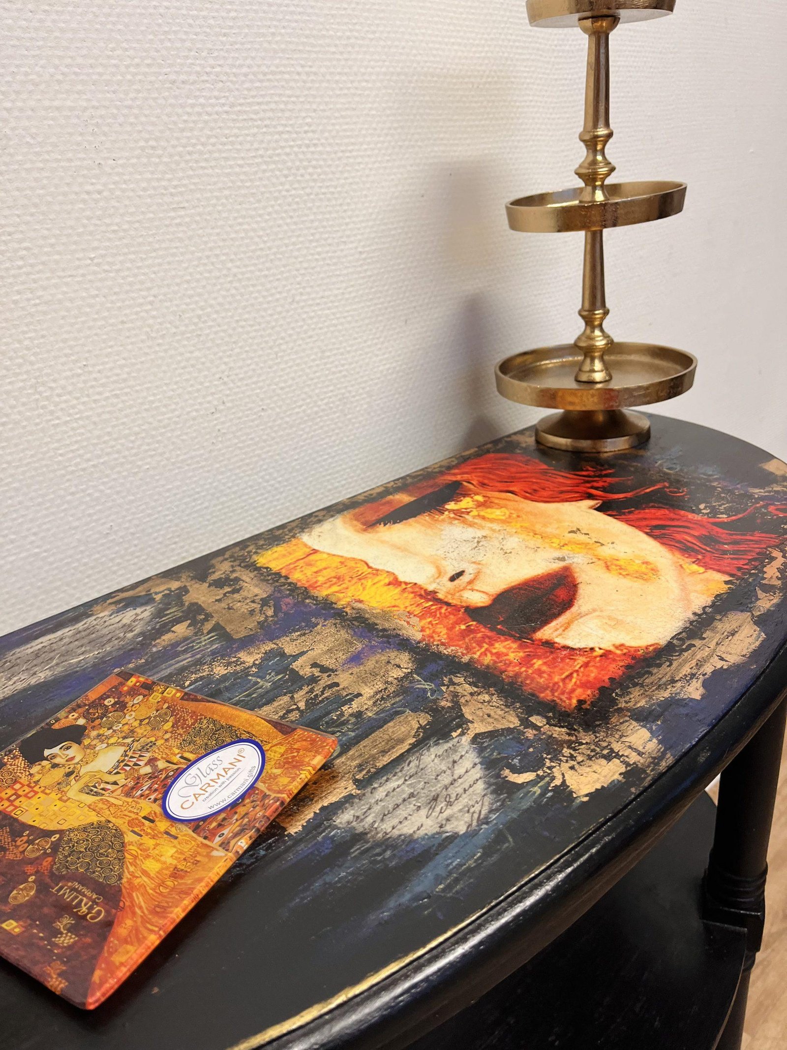 Console Art déco – Klimt « Les Larmes d’or »