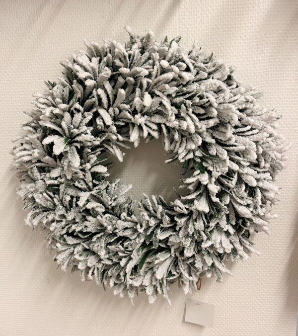 Couronne de Noël - effet neige