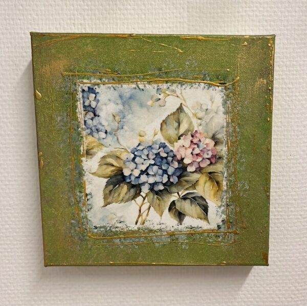 Peinture sur toile - hortensia