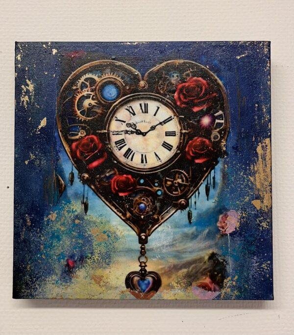 Peinture sur toile - Cœur Alice aux pays des merveilles