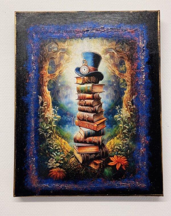 Peinture sur toile - Livres Alice aux pays des merveilles