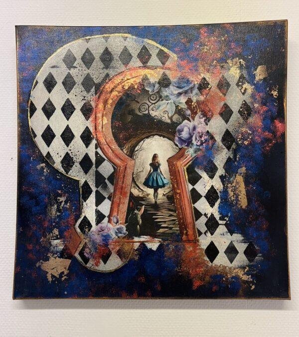 Peinture sur toile - Porte vers le pays magique d'Alice