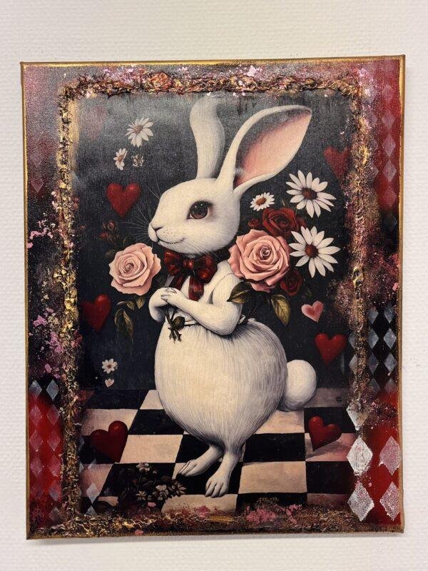 Peinture sur toile - Lapin Alice aux pays des merveilles