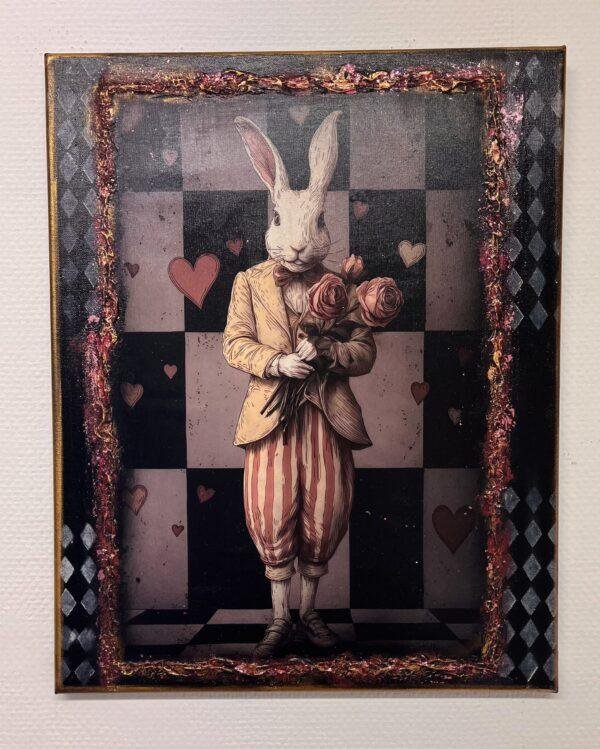 Peinture sur toile - Lapin élégant2 Alice aux pays des merveilles