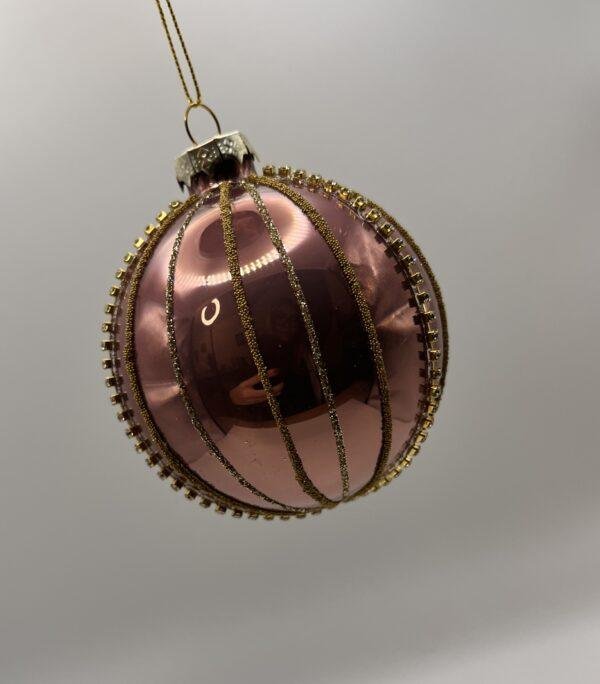 Boule de Noël - Liseré Or et Strass