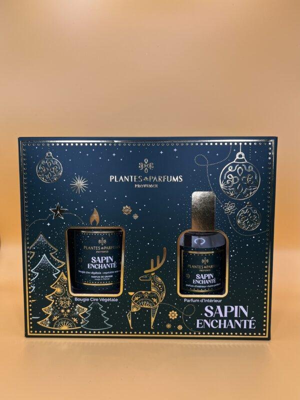 Coffret bougie + parfum d'intérieur - Sapin enchanté