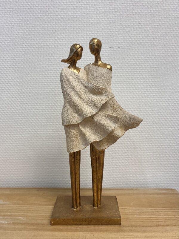 Statue dorée couple