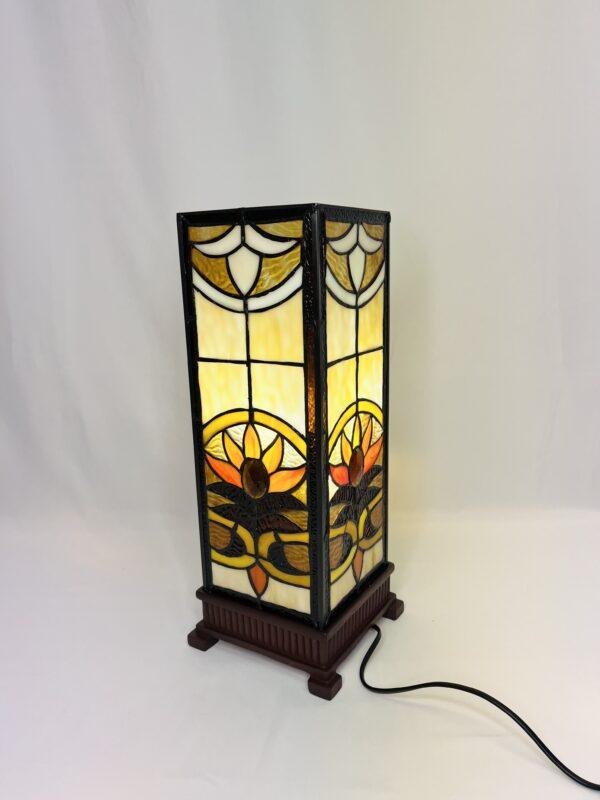 Lampe de table Tiffany - Carrés Orange