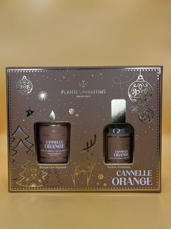 Coffret bougie + parfum d'intérieur - Cannelle-Orange