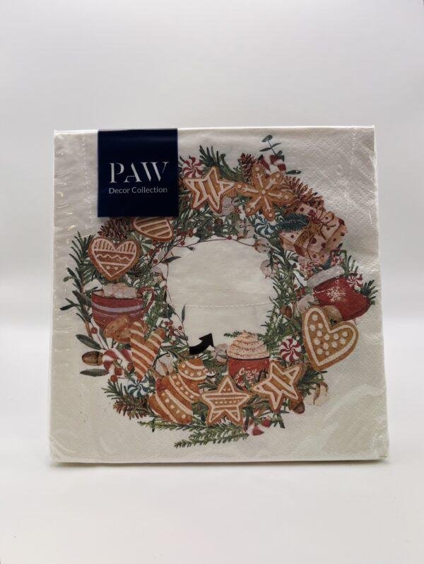 Paquet de serviettes "Couronne de biscuits"