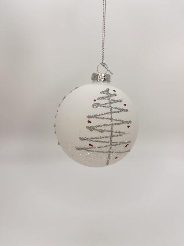 Boule de Noel sapin argenté