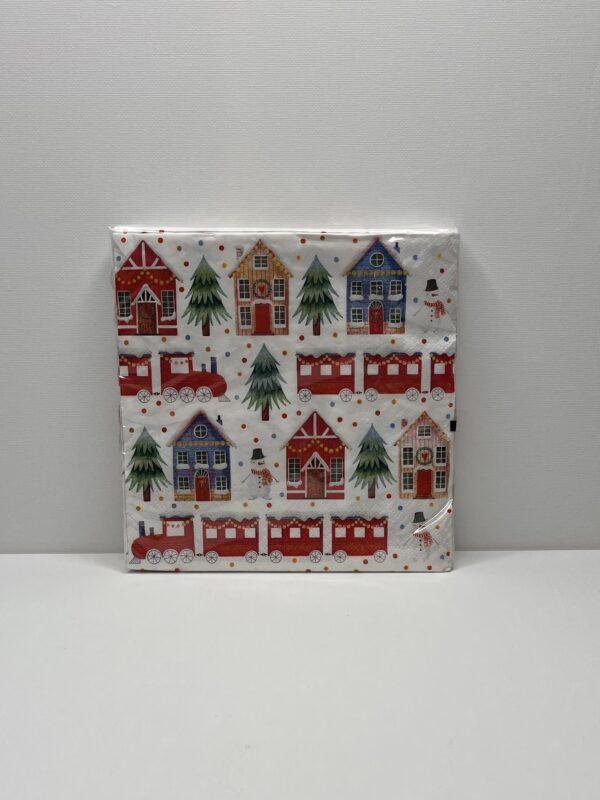 Paquet de serviettes "Village de noël"