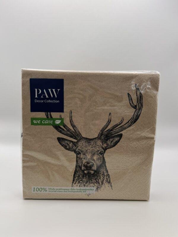 Paquet de serviettes "Tête de cerf "