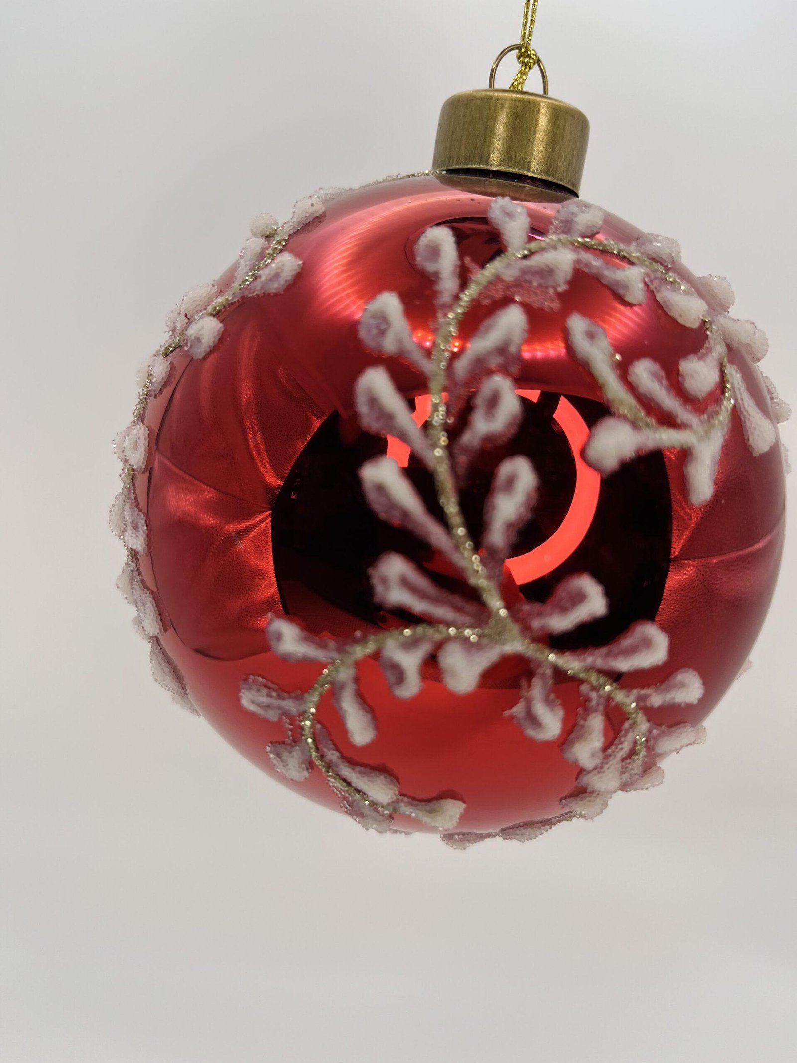Grande Boule de noël rouge - Brindilles – Image 2