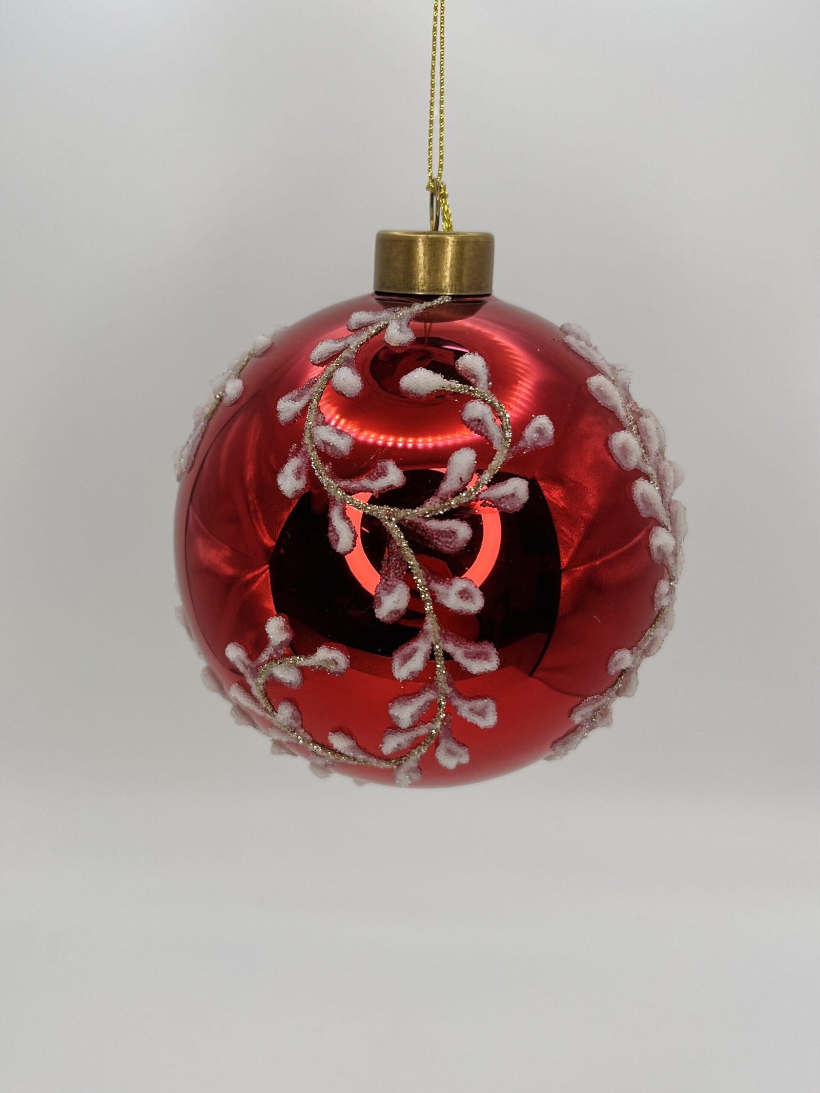 Grande Boule de noël rouge - Brindilles
