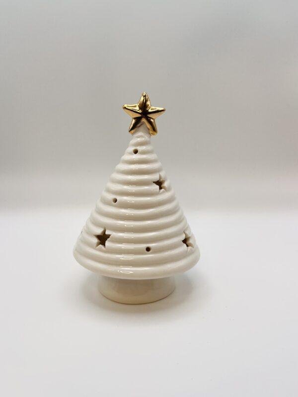 Sapin LED - Blanc et doré