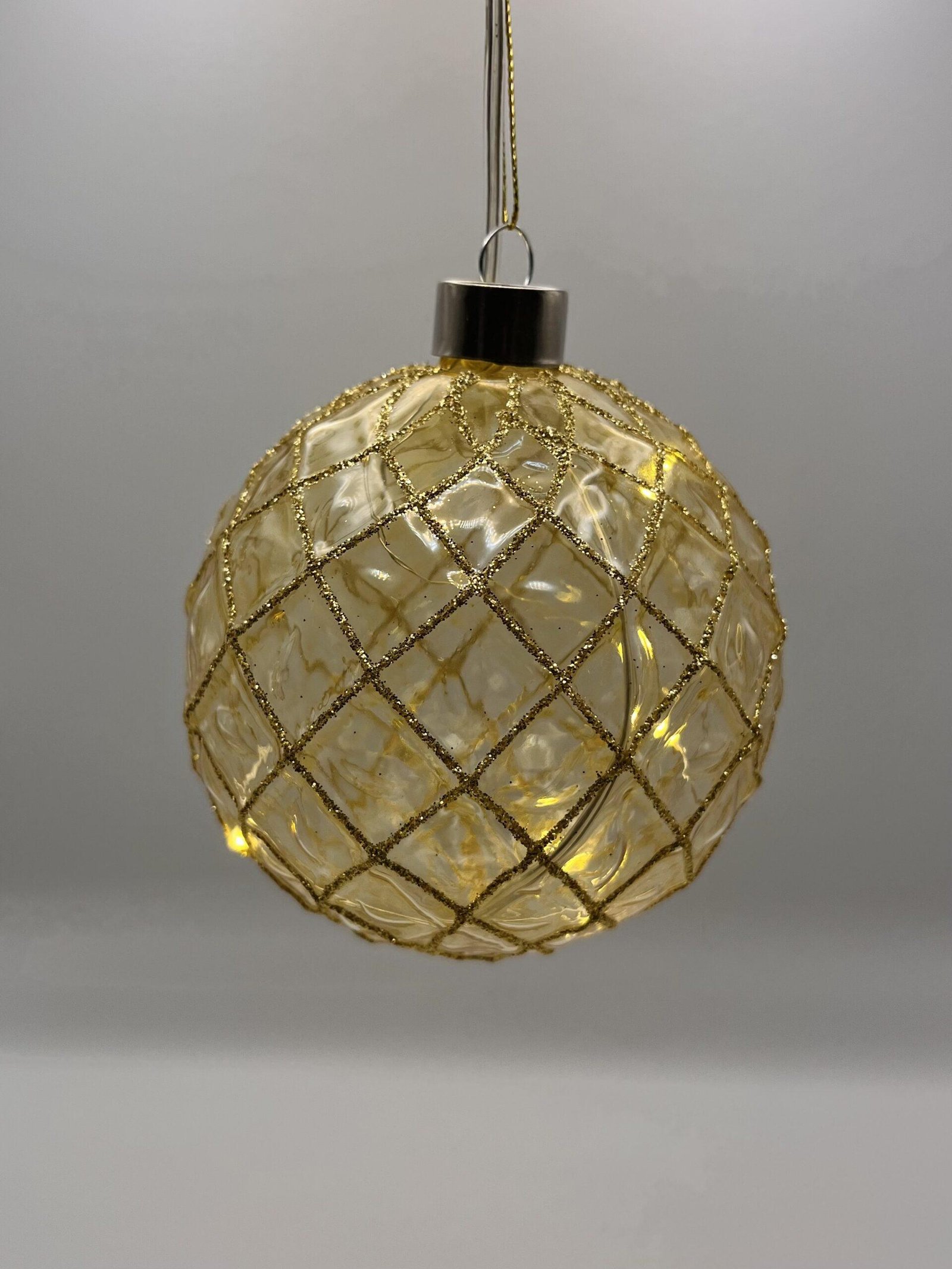 Boule de Noël LED - Verre doré – Image 3