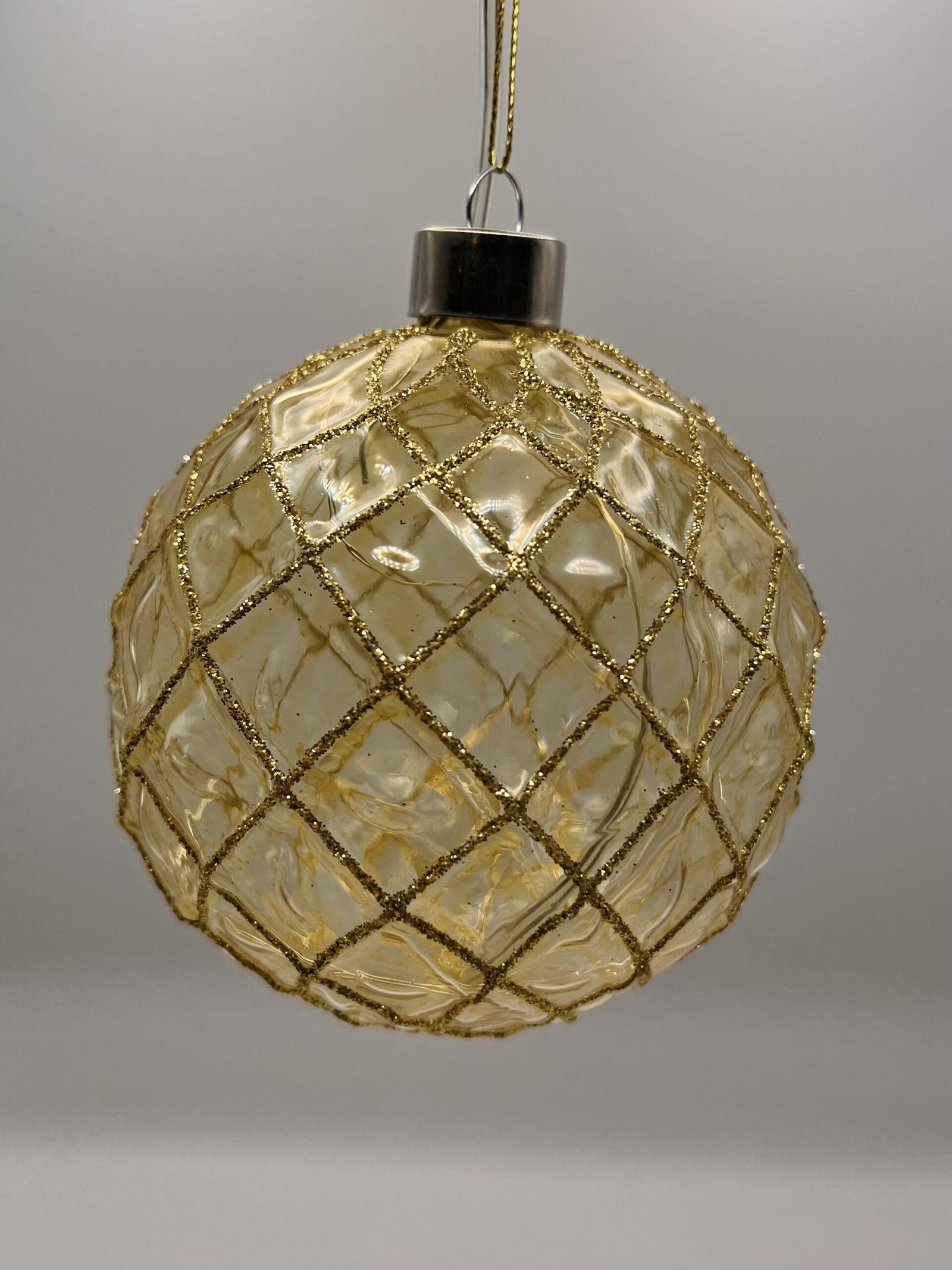Boule de Noël LED - Verre doré – Image 2